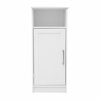 Flash Furniture Vega Cabinet Organizer w/Magnetic Closure Door, In-Cabinet Adjust Shelf, and Upper Open Shelf, Wht FS-VEGA-BATH-3-WH-GG